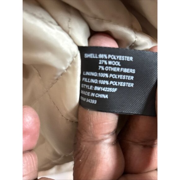 Bleeker & Broad Mens XL Beige Wool Blend Quilted Shirt Jacket - Picture 13 of 14